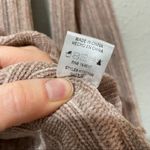 Roolee  Beige Ribbed Super Soft Velveteen Sweater Tunic Womens S Chenille Pockets Photo 4