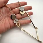 Chico's Chico’s Two‎ Tone Silver & Gold Layered Pendant Long Necklace Career Office Photo 4