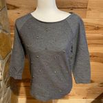 Loft gray sweatshirt with rhinestone detail size small Photo 0