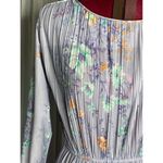 shirt dress floral pleated pastel purple seafoam Photo 4