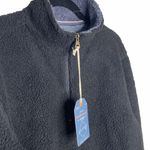 Weatherproof new π Vegan Sherpa 1/4 Zip Pullover Sweatee Sweatshirt π Black Photo 6