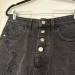 ZARA  Black Multi Button Jean Shorts Size‎ 6 Photo 2