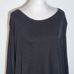 Ekouaer  Black Long Sleeve Ribbed Knit Pajama Set NWT Sz Large Black Matching Set Photo 4