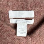 H&M Wool Alpaca Blend V-neck Pullover Sweater tan pink Size S Photo 6