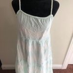 Aerie Light Blue Sleeveless Maxi Dress Adjustable Straps & Tiered Skirt Large Photo 4