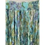 st. john's bay St. John’s Bay Tiered Crinkle Maxi Skirt Blue Green Floral Boho Size M Photo 3