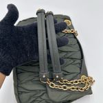 Nina Ricci Dark Gray Quilted Bag with Gold Chain Black Photo 9