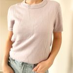 Sag Harbor Vintage Sag Soft Lavender Short Sleeve Sweater Photo 3