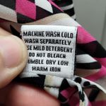 Fashion Tadka Size Medium Made in India Pink Black Geo Bathing SwimSuit Cover Up Photo 9