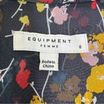 Equipment  Silk Chiffon Vivienne Wrap Effect Floral Midi Dress Black Size 8 Photo 7