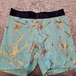 Zyia  BANDED TURQUOISE MARBLE HUSTLE SHORTS SIZE Large L Photo 0