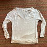 PINK - Victoria's Secret VICTORIAS SECRET PINK WHITE BASIC LONG SLEEVE TEE Photo 0