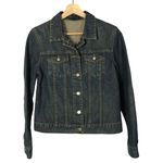 J.Crew  Dark Blue Wash Button Down Trucker Denim Jacket S Photo 7