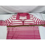 Ralph Lauren Lauren  Pink & White Long Sleeve 1/4 Zip Shirt Size 3XL Stretchy Photo 6