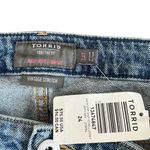 Torrid  Stretch High Rise Straight Jeans Distressed Ankle Plus Size 24 Tall NEW Photo 5