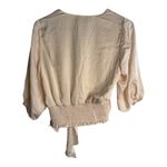 Ramy Brook  Creamy White Half Sleeve Blouse Top Photo 4