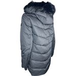 Women's Artic Expedition Curved Hem Down Parka with Detachable Hood Black Small Photo 5