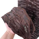 Vintage Y2K Mojo Women’s Small Dark Brown Crushed Velvet Sheer Zebra Maxi Skirt Photo 1