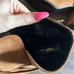 Saint Laurent  Tan Suede Booties Photo 6