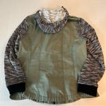 Mudd  Olive Jacket Textured Sleeves snap pockets hood hiking outdoors army Photo 1