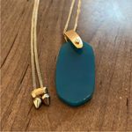 Kendra Scott  Gold Inez Blue Agate Pendant Necklace Adjustable Photo 3