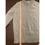 Madewell  Vneck Gray Long Sleeve 100% Merino‎ Wool Size Small Fair Trade Factory Photo 4