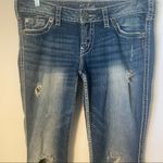 Silver Jeans Twisted Blue Jeans Bootcut Low Rise Med Wash Distressed Size 29 Photo 2