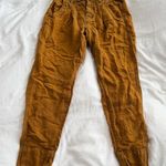 Free People Ochre Linen Pants Brown Women’s Size 0 Ankle Photo 0