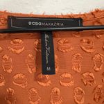 BCBGMAXAZRIA Pleated Shoulder Wrap Ruffled Top Blouse Size Medium Photo 6