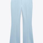 ZARA Ara pants high waisted straight wide leg baby blue suit  Photo 5