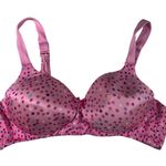 Comfort Choice Pink Polka Dot Print Lightly Lined T-Shirt Bra 38B Adjustable Photo 0