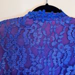 Vintage 80s Size 13/14 Cachet by Bari Protas Lace Embellished Victorian Jacket Purple Photo 6