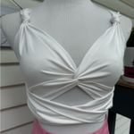 SheIn white tank top tie back Photo 1