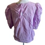 A New Day  Women's Light Purple Short Puff Sleeve Eyelet Top - Size Medium - NWT Photo 2