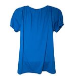 J.Crew Y2K  Drawstring Pleated Scoop Neck Tee Short Sleeve Cotton Blue XS Photo 1