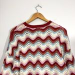 27 Miles Crochet Knit Multicolor Wonder Top Red Size M Photo 7