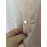 Lauren Lorraine Lorraine Short Robe Large Peachy Pink Nylon Silky Lace Iridescent‎ Buttons Vtg Photo 5