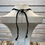 Vintage Faceted Black Bead Statement WhimsyGoth 90s Adjustable Choker Necklace Photo 4