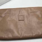 Anne Klein Vintage leather clutch. Taupe. Photo 0