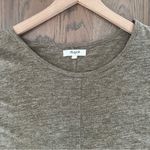 Madewell Cap Sleeve Miracle 100% Linen Tee B9155 in Heather Olive Green Small Photo 3