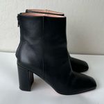 J.Crew Squared Toe Soft Leather Block Heel Ankle Boots Black Size 10 Photo 1