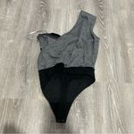 Revolve  Silver Shimmer One Shoulder Bodysuit Photo 3