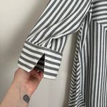 Soft Surroundings  Standout Shirt Cotton Blend Striped Button Front Tunic Top Lg Photo 8
