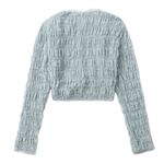 Sister Jane buttoned shirring top in dusty blue Size Medium Photo 7