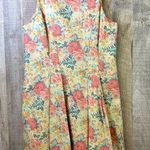 Lush Clothing Lush Size Large Floral Sleeveless Back Zippered Pleated Swing Dress Photo 0
