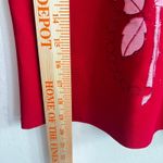 Vintage Y2K Red Glittery Floral Top 2000s Glam Coquette Romantic Small Photo 2