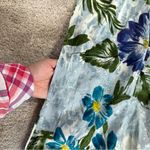 The Vermont Country Store Cotton Shortsleeve Muumuu Hawaiian Midi Dress Floral L Green Size L Photo 10