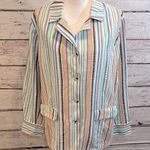 DENIM 24/7 Striped Cotton Blazer Photo 0