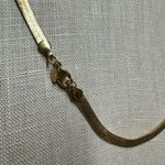 Elegant Monet Gold Tone Herringbone Necklace Photo 0