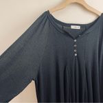 Natural Life  Oversized Tunic Dress One Size Long Sleeve Button Front Photo 4